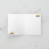 かわいいダンプトラック建築トラック誕生日 カード (内部)