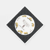 かわいいダンプトラック建築トラック誕生日 スタンダードランチョンナプキン (角)