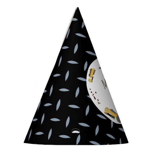 かわいいダンプトラック建築トラック誕生日 パーティーハット (左)