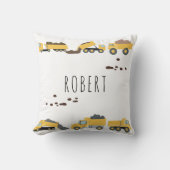 かわいいダンプトラック建築トラック クッション (正面)