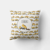 かわいいダンプトラック建築トラック クッション (裏面)