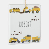 かわいいダンプトラック建築トラック セラミックオーナメント (右)