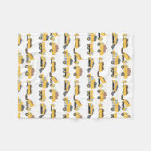 かわいいダンプトラック建築トラック フリースブランケット (正面(横))