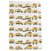 かわいいダンプトラック建築トラック ミディアムペーパーバッグ (正面)