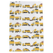 かわいいダンプトラック建築トラック ミディアムペーパーバッグ (裏面)