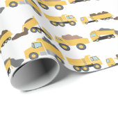 かわいいダンプトラック建築トラック ラッピングペーパー (ロールコーナー)