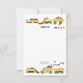 かわいいダンプトラック建設トラック誕生日 サンキューカード (正面)