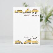 かわいいダンプトラック建設トラック誕生日 サンキューカード (スタンド正面)