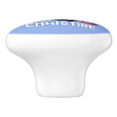 かわいいダークスキンマーメイド子供部屋スタイルブルーカスタム セラミックノブ (側面)