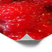 かわいいダークピンクのラズベリーの写真 ポスター (角)