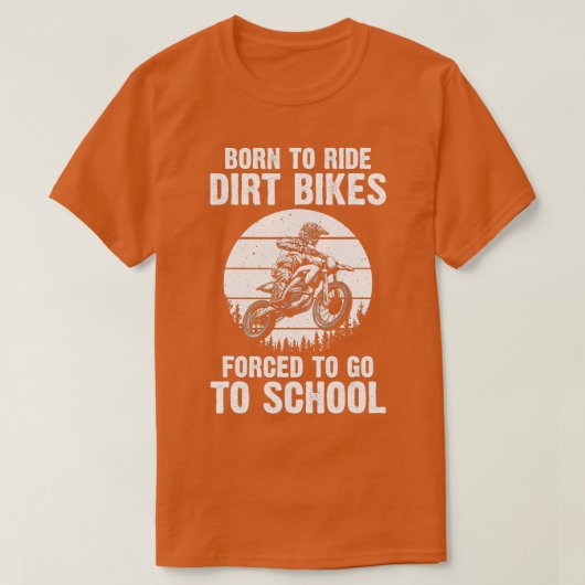 かわいいダートバイクアート女子男性へバイクDirtbi Tシャツ (デザイン正面)