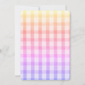 かわいいチお洒落キンプレイドベビーシャワー 招待状 (裏面)