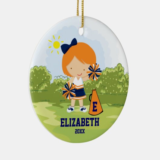 かわいいチアリーダーのクリスマス飾り セラミックオーナメント (右)