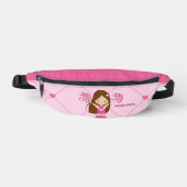 かわいいチアリーダーピンクパーソナライズされた応援 ファニーパック (正面)