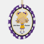 かわいいチアリーダー妹クリスマスオーナメント セラミックオーナメント (右)