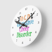 かわいいチアリーダー ラウンド壁時計 (傾斜)