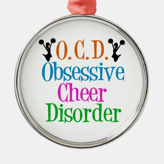 かわいいチアリーティング メタルオーナメント (正面)