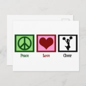 かわいいチアリーディング ポストカード (正面/裏面)