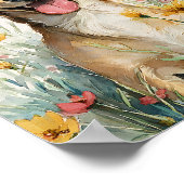 かわいいチウェニー水彩画 – Happy Dachshund Ch ポスター (角)