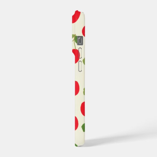 かわいいチェリーエシテティックフォンケース 🍒 iPhoneケース (左側面)