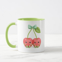 かわいいチェリーカップル コーヒーマグ マグカップ