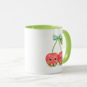 かわいいチェリーカップル コーヒーマグ マグカップ (正面右)