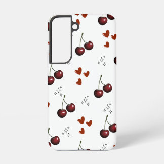 "かわいいチェリーパターンのSamsung Galaxy S22ケース" Samsung Galaxy S22ケース