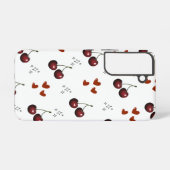 "かわいいチェリーパターンのSamsung Galaxy S22ケース" Samsung Galaxyケース (裏面横)