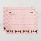 かわいいチェリーレシピカード ポストカード (正面/裏面)