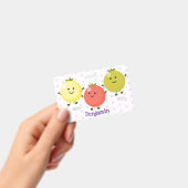 かわいいチェリー トマトの漫画イラスト バッジ (手持ち)