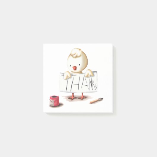 かわいいチキンありがとう ポストイット (正面)