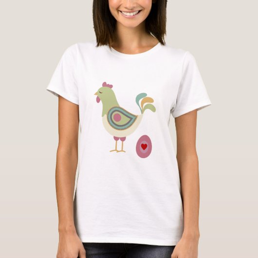 かわいいチキンと卵 Tシャツ (正面)