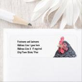 かわいいチキンの写真のアカスタマイズドレス ラベル (インサイチュ)