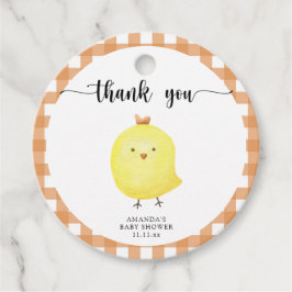 かわいいチキンの赤ちゃん感謝していシャワーあなた フェイバータグ