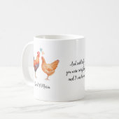 かわいいチキンカップルの恋|過去記事 コーヒーマグカップ (正面左)
