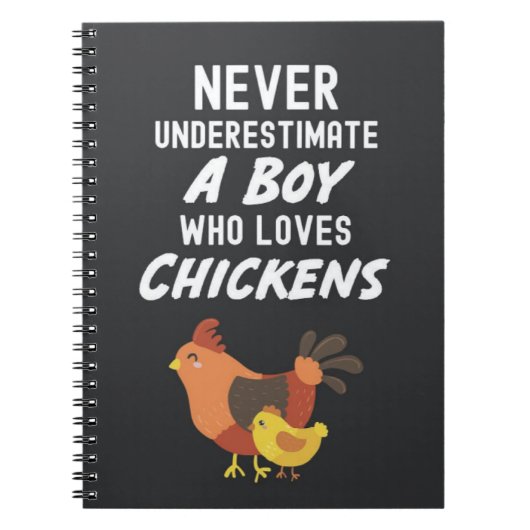 かわいいチキンギフト 赤ちゃん 男の子 子供 動物好き ノートブック (正面)