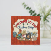 かわいいチキンクープパーティー 招待状 (スタンド正面)