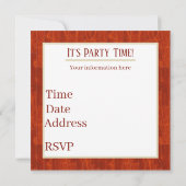 かわいいチキンクープパーティー 招待状 (裏面)