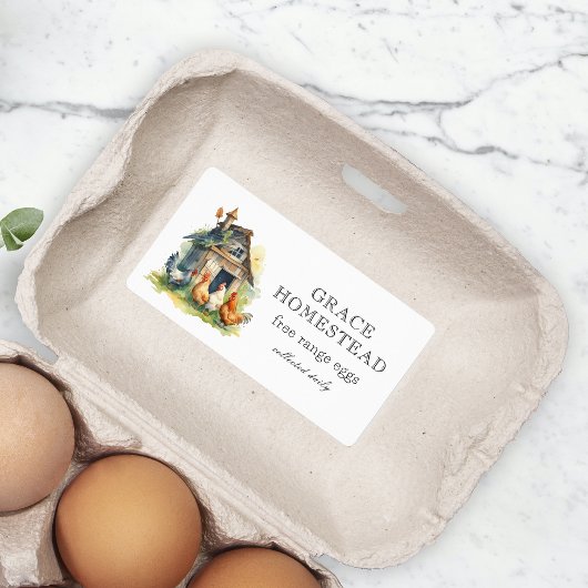 かわいいチキンクープファーム卵カートン ラベル