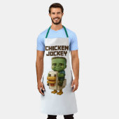 かわいいチキンジョッキーエプロンMinecraftムービーインスパイア エプロン (着用した状態)