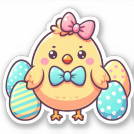 かわいいチキンダイカット シール