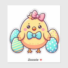 かわいいチキンダイカット シール