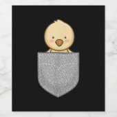 かわいいチキンチェストポケット|チキンラバーギフト ワインラベル (シングルラベル)