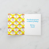 かわいいチキンファームキッズ1st誕生日パーティー カード (内部)