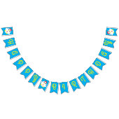 かわいいチキンファームキッズ1st誕生日パーティー バンティングフラッグ (全)