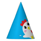 かわいいチキンファームキッズ1st誕生日パーティー パーティーハット (左)