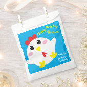 かわいいチキンファームキッズ1st誕生日パーティー フェイバーバッグ (クリップ留めされた状態)