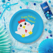 かわいいチキンファームキッズ1st誕生日パーティー ペーパープレート (パーティー)