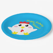 かわいいチキンファームキッズ1st誕生日パーティー ペーパープレート (アングル)