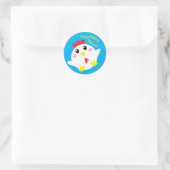 かわいいチキンファームキッズ1st誕生日パーティー ラウンドシール (バッグ)